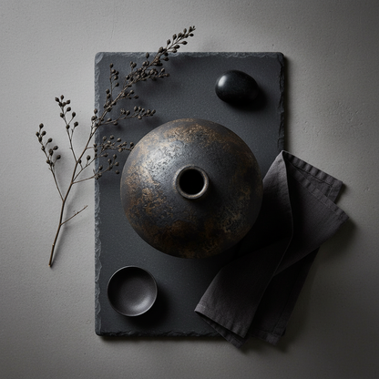 Black flat lay