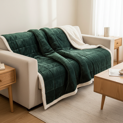Emerald & Cream sofa