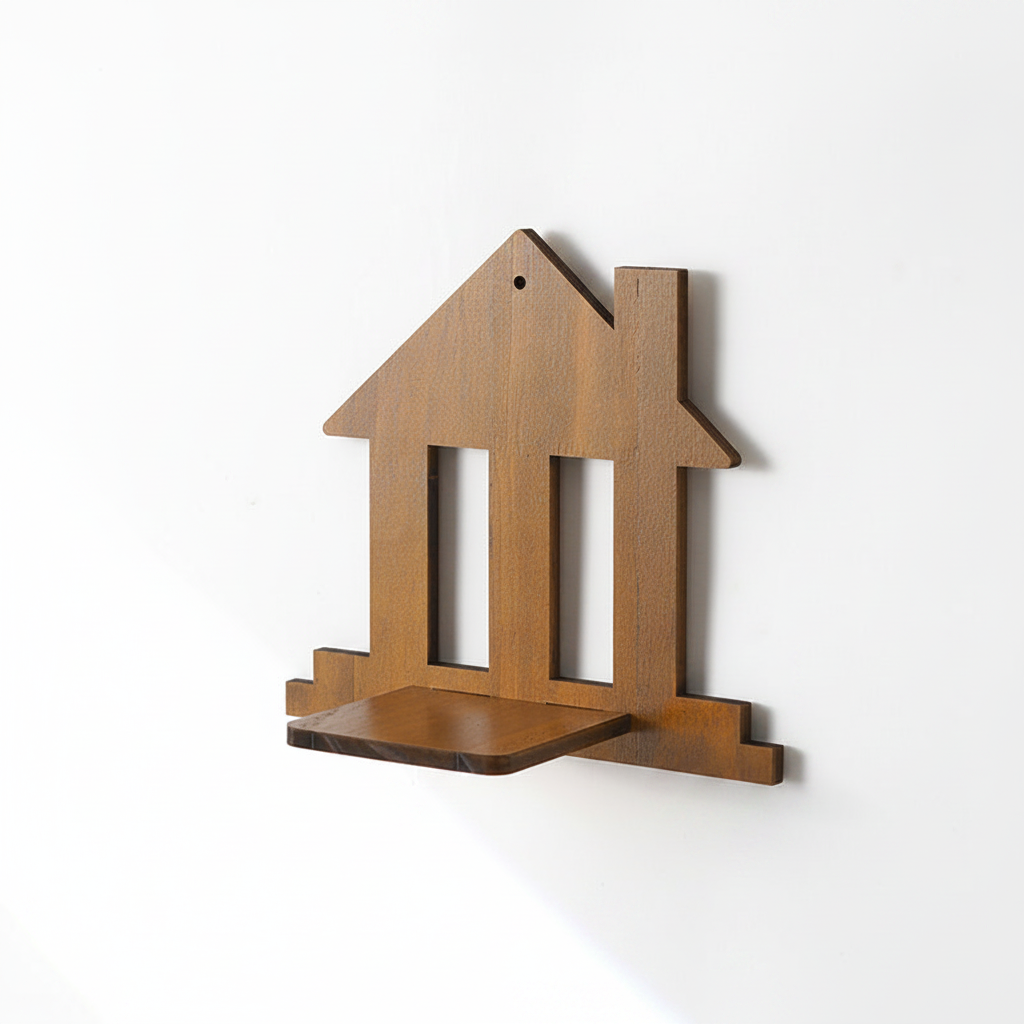 Wooden Novelty Wall Shelf | Decorative Mini Shelf in 11 Designs