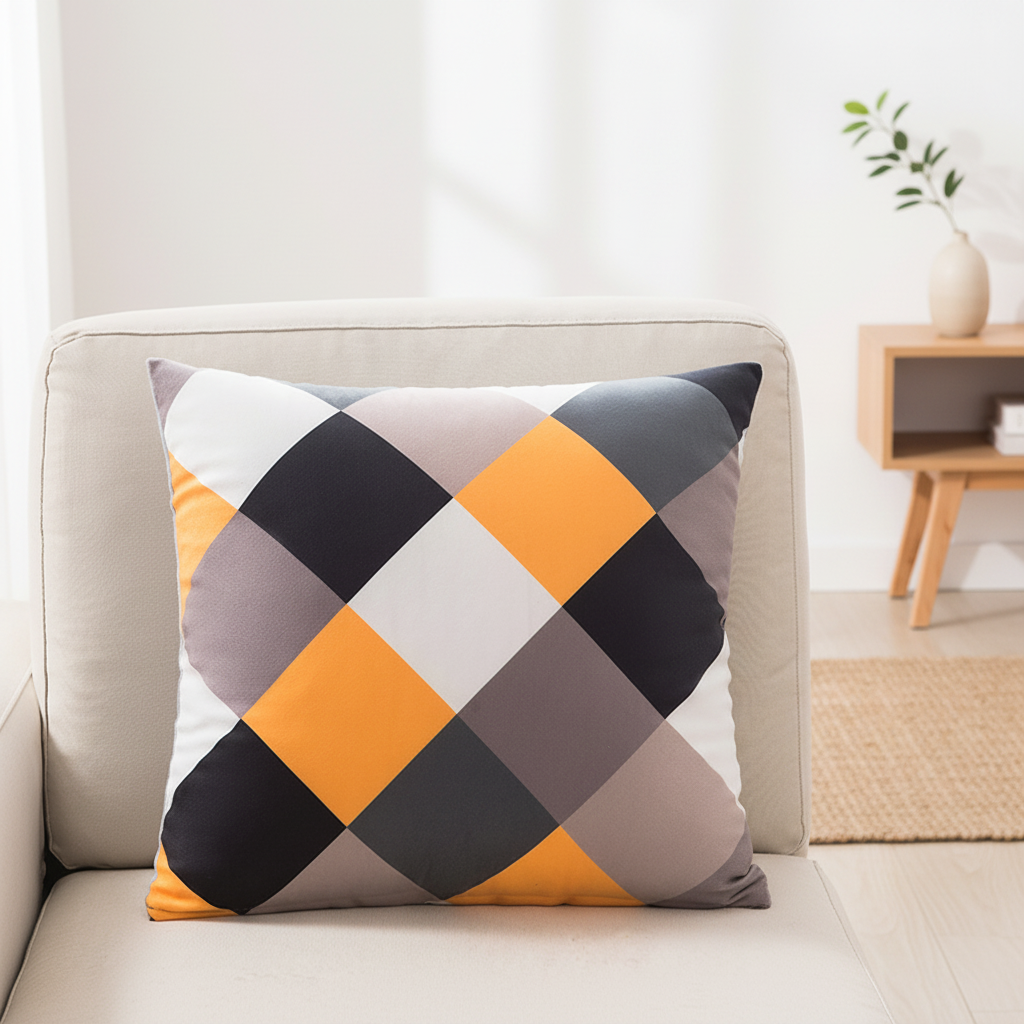 Geometric Diamond Cushion